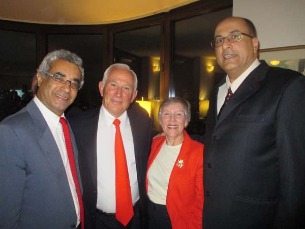 Dr. Joseph Y. Bistricer, Eitan Evan, Malka Evan and Ambassador Ido Aharoni. Photo by: Joyce Brooks/Blacktiemagazine.com