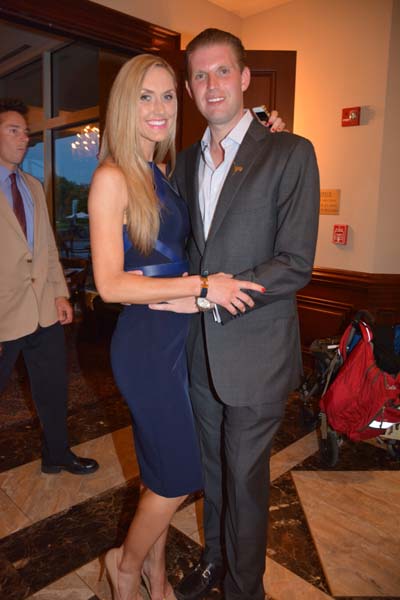 Lara Yunaska and Eric Trump .  Photo by:  Rose Billings/Blacktiemagazine.com