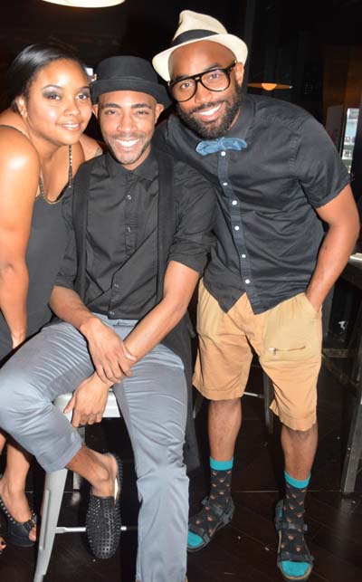 Andrew King (center) with  Blythe and Devyn Abdullah.  Photo by:  Rose Billings/Blacktiemagazine.com