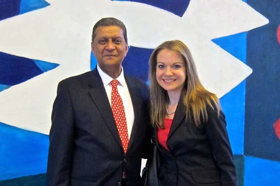 Amir Dossal, Chairman, Global Partnerships Forum, Jessica Melore