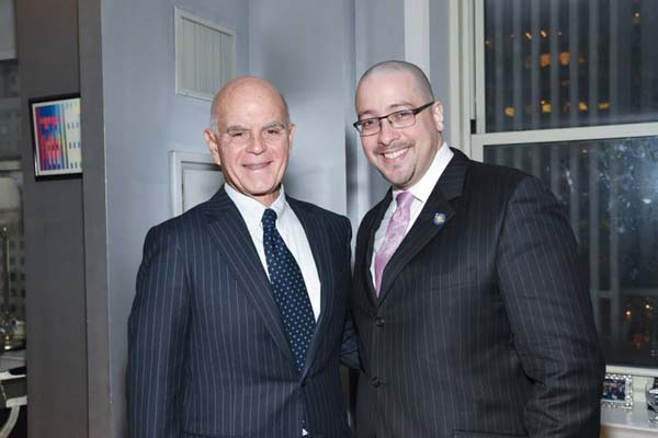 Sal Salibello and State Senator Gustavo Rivera.  Photo by:  Sean Zanni/PatrickMcMullan.com
