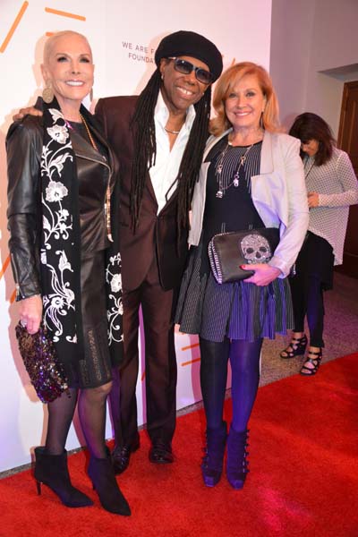 Michelle Herbert, Nile Rodgers and Michele Rella.  Photo by:  Rose Billings/Blacktiemagazine.com