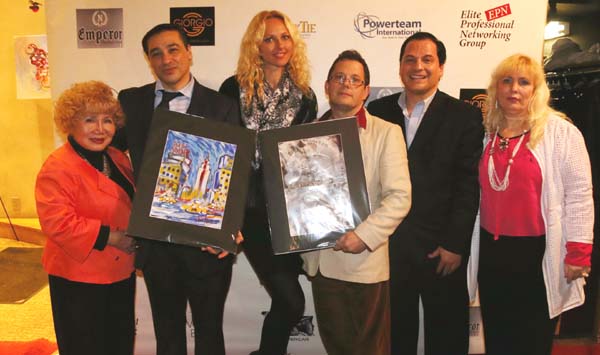 Gloria T. Cressler, Fernando Silva, European Supermodel Angelina Shipilina, Michael Indorato, Bill Lanndis and Galina Saucedo.