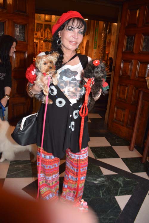 &nbsp;Loreen Arbus and her very Blessed Pups.  Photo by: Rose Billings/Blacktiemagazine.com