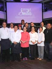 Jeff Gural with the night’s chefs