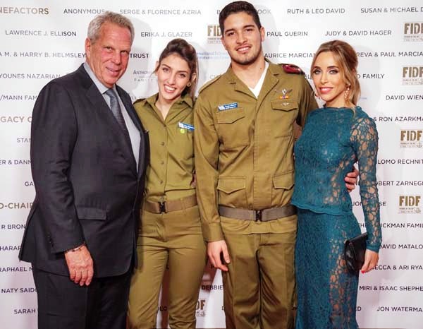 Steve Tisch, Corporal Noya, Staff Sgt. Sergio and Katia Francesconi&nbsp;Photo by: Justin Kenderes