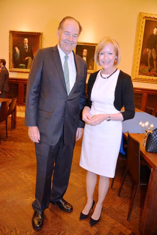  Former Governor of New Jersey Thomas Kean,and Judy Woodruff Host and PBS Co-Anchor and Managing Editor of News Hour.  Photo by:  Rose Billings/Blacktiemagazine.com
