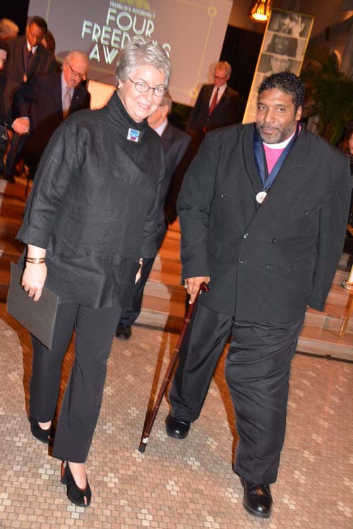 Anna Eleanor Roosevelt, (Board Chair and( Freedom of Worship) Honoree  Reverend Dr. William J. Barber II.  Photo by:  Rose Billings/Blacktiemagazine.com