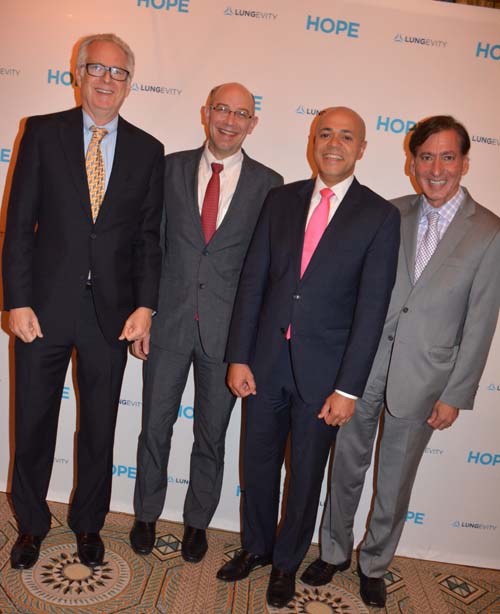 Rob Densen, Charles M Rudin ,MD ,PHD (Chairman, Scientific Advisory Board),.David Ushery, NBC, and Honoree Richard Heimler Photo by: Rose Billings/Blacktiemagazine.com