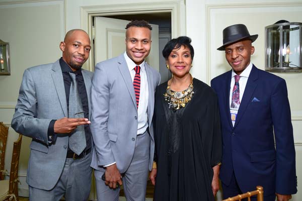 Randy Fisher, Charles Fisher, Phylicia Rashad, Shareef Fisher. Photo credit: Patrick McMullan