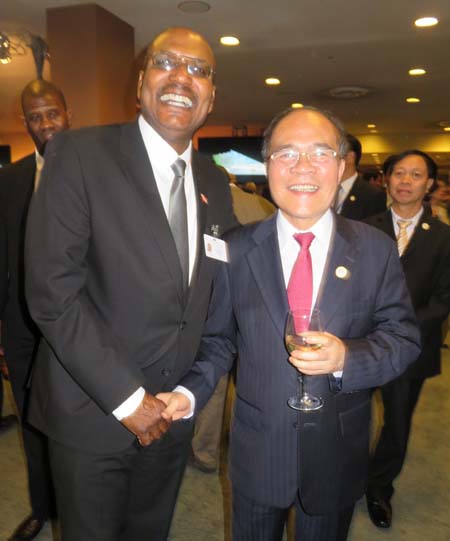 H.E. Mark Wade, Speaker of the House, Trinidad & Tobago,H.E. Mr. Nguyen Sinh Hung, President of the National Assembly of Viet Nam,