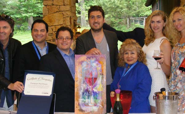Sam Ramic, Bill Lanndis, Michael Indorato, Jean Baptiste Dangin President of Paul Dangin & Fils Chanpagne, Gloria T. Cressler International Editor Black Tie International Magazine European Super Model Krisstin Davis and European Super