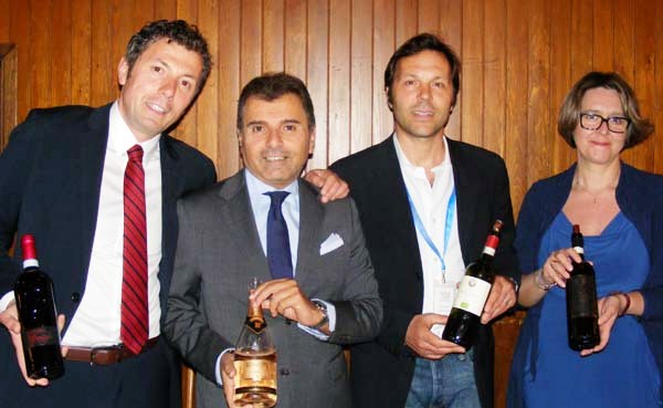 Davor Gazivoda (International Wine Masters), Giuseppe Brasa (Bellussi), Neri Gazulli (Tenuta San Vito), Pamela Bicchi (Pugliano)