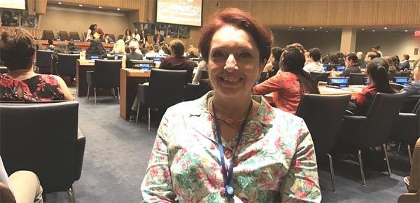 Daniela Bas, Director of the division for social policy and development, department of economic and social affairs, hosting the welcoming remarks and youth peacebuilding panel.
