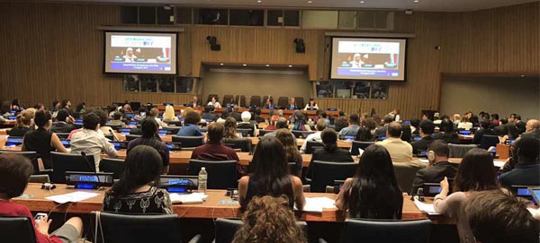 Audiences actively participating in the discussion of youth peacebuilding
