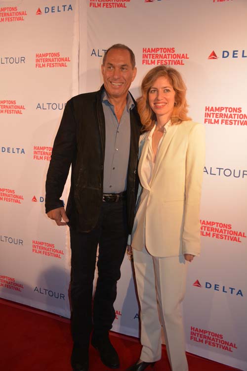 Stuart Match Suna (Chair Emeriti HIFF )and Alison Chernick (Director and Producer of Opening Night Film (Itzhak) World Premiere Documentary Feature USA. Photo by: Rose Billings/Blacktiemagazine.com