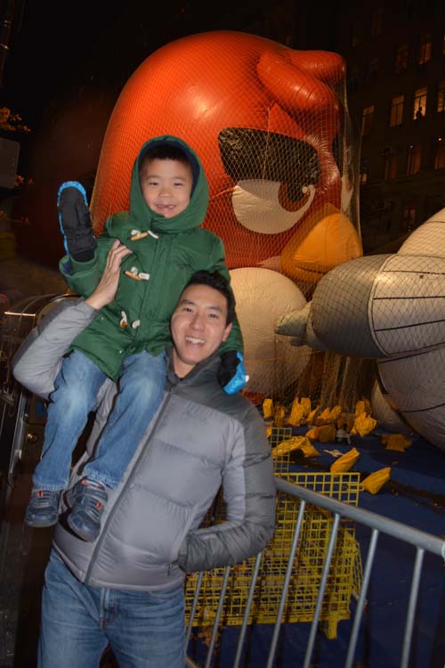 Shaun Lue and Hudson Lue and Angry Bird ( Red).Photo by: Rose Billings/Blacktiemaagzine.com