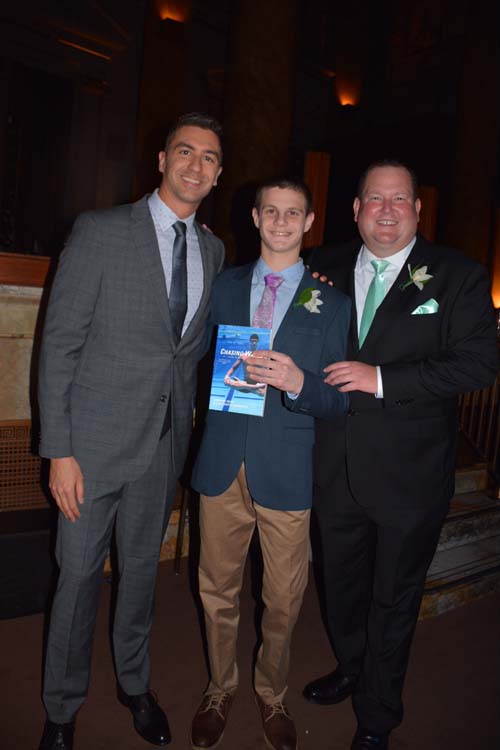 Anthony Ervin, Joshua Mittman (Youth Ambassador) and John Miller.  Photo by:  Rose Billings/Blacktiemagazine.com