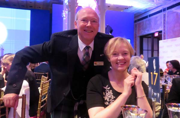 Andrew Croxford, Trustee of Carnegie Dunfermline Trust and Convener of the Carnegie Birthplace and his charming wife, Judith Croxford
