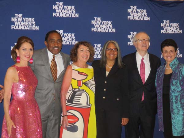 Jean Shafiroff, Event Co-Chair, Honoree, Emmett D. Carson, Ph.D., Dr. Angela Diaz, Director, Mount Sinai Adolescent Health Center, The Honorable Jonathan Lippman, Chairman of the Independent Commission on NYC Criminal Justice and Incarceration Reform, Former Chief Judge of New York State and the NY Court of Appeals, and of Counsel, Latham & Watkins LLP and Ana L. Oliveira, President & CEO of NYWF . Photo by: Joyce Brooks/Blacktiemagazine.com