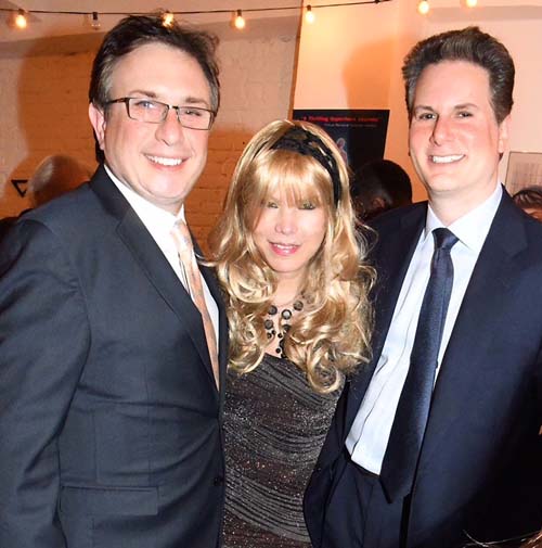 Vivienne Bardot with David Shareck and David Schorr. .  Photo by:  Rose Billings/Blacktiemagazine.com