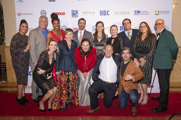 US Green Building-Los Angeles Chapter Board of Directors celebrated the 14th annual Green Gala at Taglyan Cultural Complex (L to R, top):  Ruby Yepez, John Egan, Jasmine Lomax, Dave Intner, Cassy Aoyagi, Holly Hill, Ben Stapleton, Julie Du Brow, Richard Ludt; (L to R, bottom) Fernanda Zuin, Heidi Creighton, Sara Neff (Chair), Drew Shula, and Anthony Brower.  Key sponsors:  Diamond - BuroHappold, Kilroy Realty Corp. and Southern California Edison; Sapphire  Building Skills Partnership and FormLA Landscaping.  (Photo by Nick Agro
