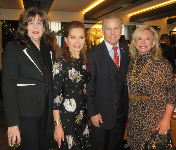 Carole Belladora, Jean Shafiroff, Tomaczek Bednarek and Sharon ush.  Photo by:  Joyce Brooks/Blacktiemagzine.com