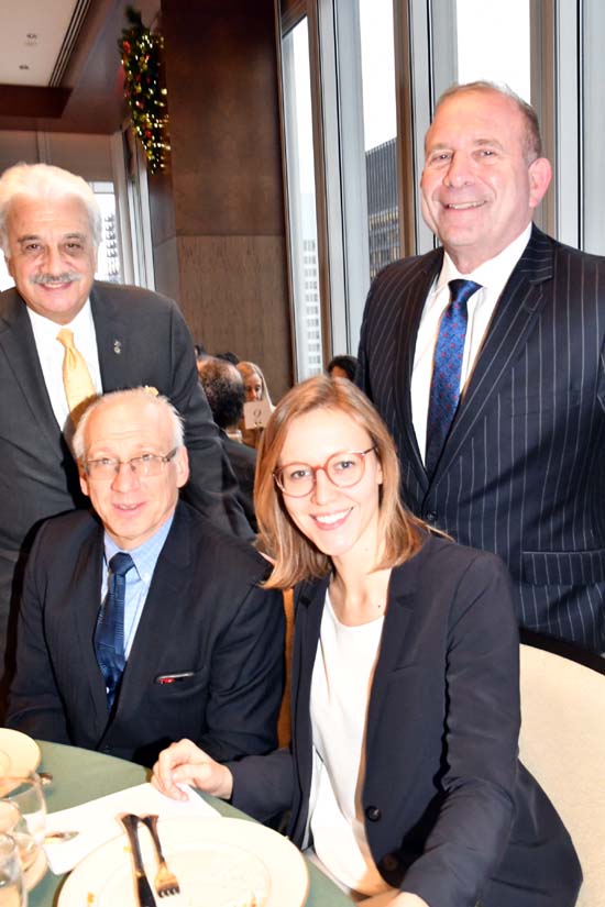 Arthur Rosenfeld of Red Apple Group, seated- attorney Arthur Goldstein,Elisabeth Verstraeten of Ion- Group and Harry Dublinsky of EisnerAmper