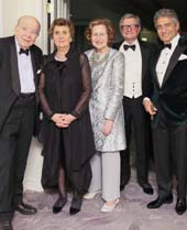 Leon B. Polsky, Helga Rabl-Stadler, Cynthia Polsky, Heinrich and Nabil ChartouniSpängler . Photo by: Salzburg Festival Society/Angela Pham