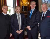 Rev. Dr. William Lupfer – Rector Trinity Church Wall Street, Andrew Kimball - Industry City, Michael Braner - Chair of The New York Landmarks Conservancy, and Richard J. Moylan - Green-Woo. d