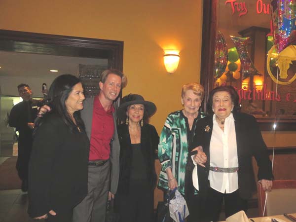 Lucy Jarvis 101st Brazilian Birthday Bash. Barbara Kopple, Scott McArthur, Muriel Hubsher, Suzanne Dowling, Lucy Jarvis. Photo by: Joyce Brooks/Blacktiemaagzine.com