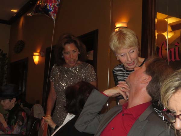 Lucy Jarvis 101st Brazilian Birthday Bash.Suzy Greenwood, Ellen Sills Levy, Scott McArthur. Photo by: Joyce Brooks/Blacktiemaagzine.com