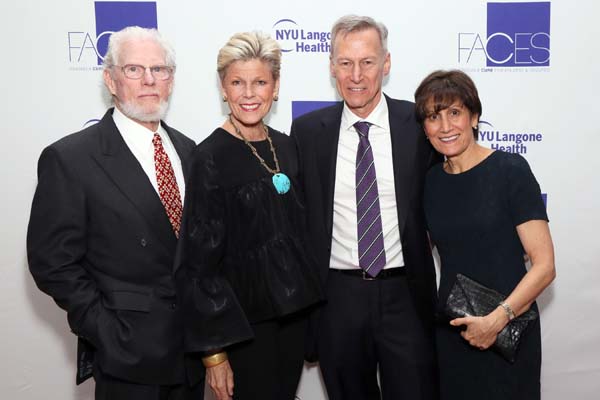 2018 FACES Gala honorees Deborah and Bill Harlan with Deborah Devinsky and FACES founder and director of NYU Langone's Comprehensive Epilepsy Center, Dr. Orrin Devinsky. (NYU Langone)
