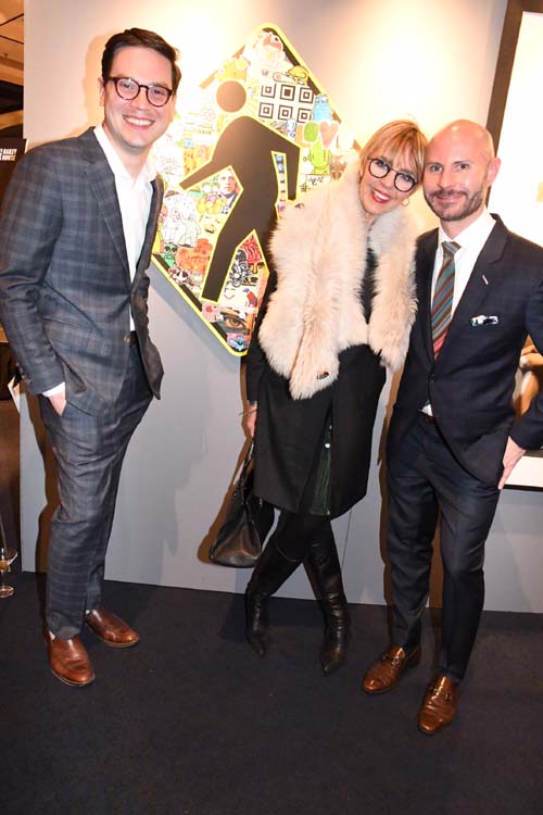 Mark Walker, Bonnie J. Stevens with Daniel Van Hall of Van Hall Interiors. Photo by: Rose Billings/Blacktiemagazine.com