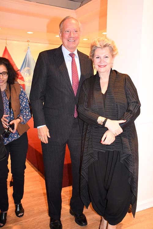 Former Governor of New York George Pataki and Ambassador Katalin Annamaria Bogyay Permanent Representative of Hungary to the United Nations . Photo by: Rose Billings/Blacktiemagazine.com