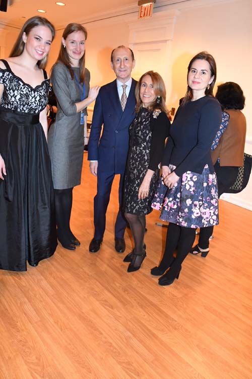 The Lovely Ladies and David P Michaels President of The Foreign Press Association. Photo by: Rose Billings/Blacktiemagazine.com