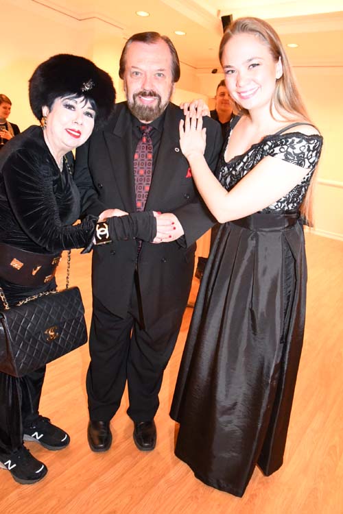 Rosemary Ponzo, Edward Anthony Ankudavich, and singer extraordinaire Reka Stakacs. Photo by: Rose Billings/Blacktiemagazine.com