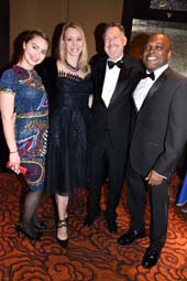 Siena Rumbough, Gala Co-Chairs, Leah Rumbough, Stanley Rumbough and Ty Jones. Photo by: Rose Billings/Blacktiemaagzine.com