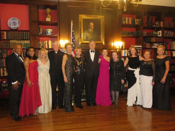 Mary Millben, Patti Page, Rev. Gerald E. Murray, J.C.D., Hon. Loretta A. Preska, Ronnie Perl, Hon. Edward F. Cox, Carrie Sheffileld, Catherine Lenihan, Robin Weaver, President. Photo by: Joyce Brooks/Blacktiemagazine.com