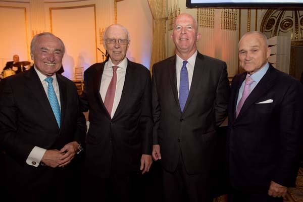 William J. Bratton, Former NYC Police Commissioner, Robert J. McGuire, Former NYC Police Commissioner, James P. O’Neill, NYC Police Commissioner and Raymond W. Kelly, Former NYC Police Commissioner. Photo credit Jill Nelson