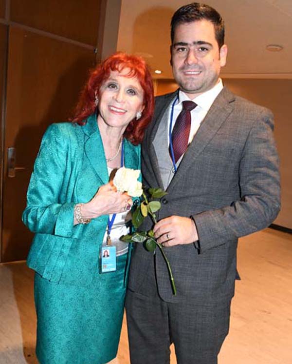 Dr Judy with Alejandro Posse, Alternate Representative and Chief of Staff to the Permanent Mission of Panama to the United Nation