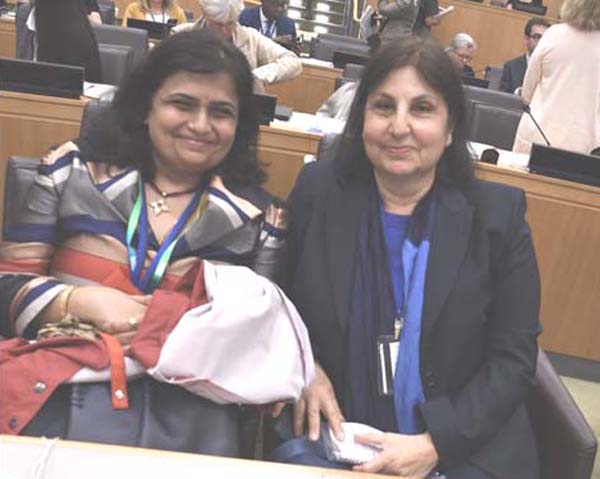 Dr. Sonia Suchday, Professor of Psychology and Department Chair, Pace University and UN NGO representative of the International Union of Psychological Sciences, and Dr. Rachel Ravich,