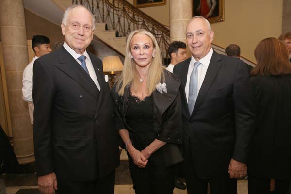 NEW YORK, NY - SEPTEMBER 13: (L-R) Ronald S. Lauder, Barbara Winston, and Chemi Peres attend as Ambassador Ronald S. Lauder Receives The Shimon Peres Peace & Innovation Award on September 13, 2018 in New York City. Photo by:   Noa Grayevsky/Getty Images for JCS International
