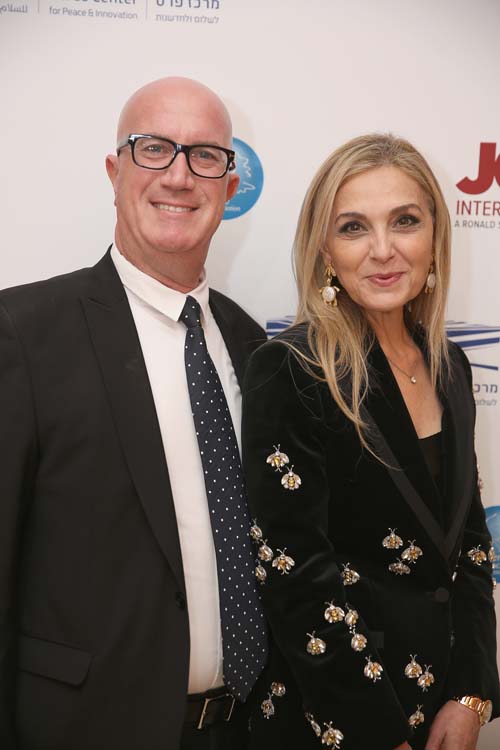 NEW YORK, NY - SEPTEMBER 13:Avi Balashnikov,  chairman JCS and l Michal Grayevsky attend as Ambassador Ronald S. Lauder Receives The Shimon Peres Peace & Innovation Award on September 13, 2018 in New York City. Photo by:   Noa Grayevsky/Getty Images for JCS International