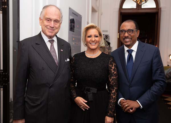 Ambassador Ronald S. Lauder --- First Lady of Panama HE Lorena Castillo de Varela ---- UN Under Secretary General Michel Sidibe.  Photo by: Noa Grayevsky/Getty Images