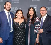 Jonah Lazowski and Jesse Marlo Lazowski, New York Next Generation Board Members and Event Chairs with their parents, Marcia and Alan Lazowski, former U.S. Holocaust Memorial Council member. Photo Credit: Gianna Bertoli / Michael Priest Photography for U.S. Holocaust Memorial Museum