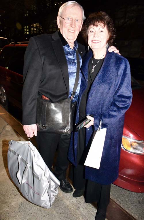 Len Cariou and his lovely wife leaving the event . Photo by: Rose Billings/Blacktiemagazine.com