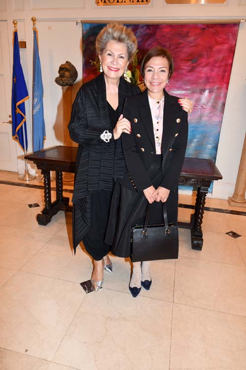 . Ambassador Katalin Annamria Bogyay and Mariebelle Lieberman.  Photo by:  Rose Billings/Blacktiemaazine.com