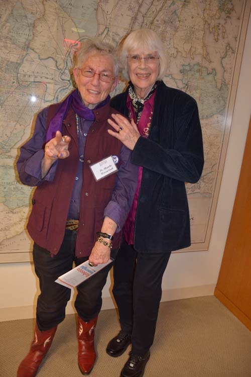 Blanche Wiesen Cook and Clare M. Closs.  Photo by: Rose Billings/Blacktiemaagzine.com