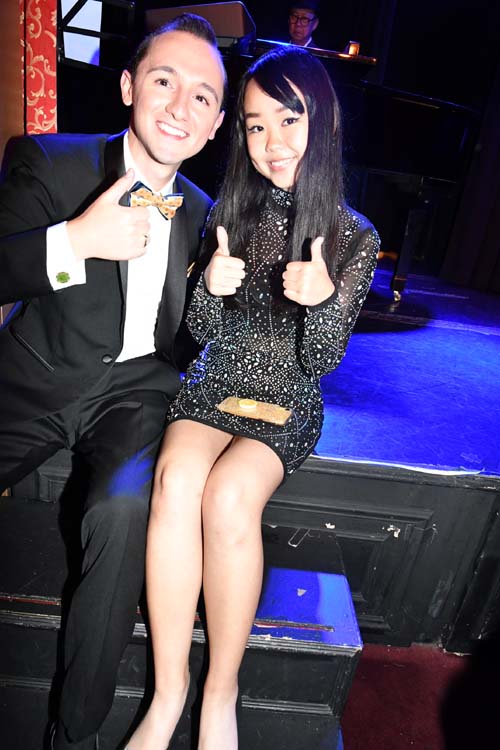 Charlie Romo and lovely 15 year old singer Violet Vang. Photo by: Rose Billings/Blacktiemagazine.com